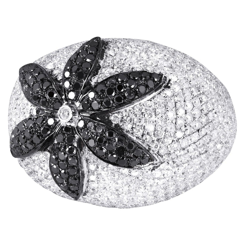 14K Ladies Black Diamond Cocktail Ring | 5.84 Carats | 14.59 Grams