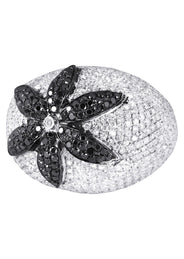 14K Ladies Black Diamond Cocktail Ring | 5.84 Carats | 14.59 Grams