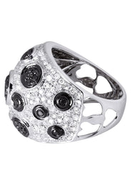 14K Ladies Black Diamond Cocktail Ring | 2.59 Carats | 12.29 Grams
