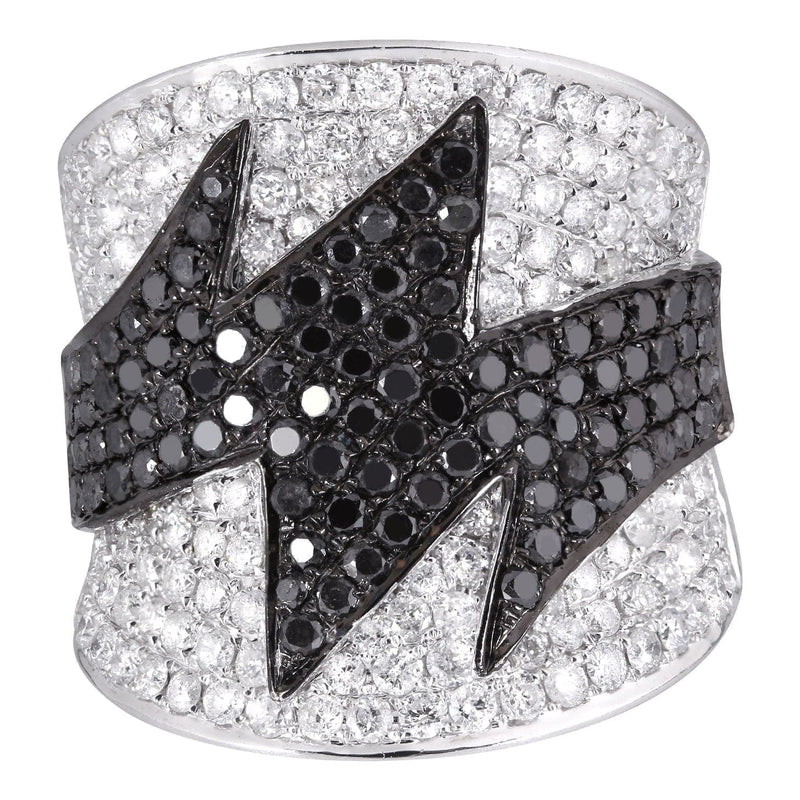 14K Ladies Black Diamond Cocktail Ring | 3.47 Carats | 13.56 Grams