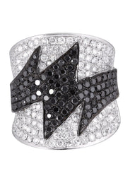 14K Ladies Black Diamond Cocktail Ring | 3.47 Carats | 13.56 Grams