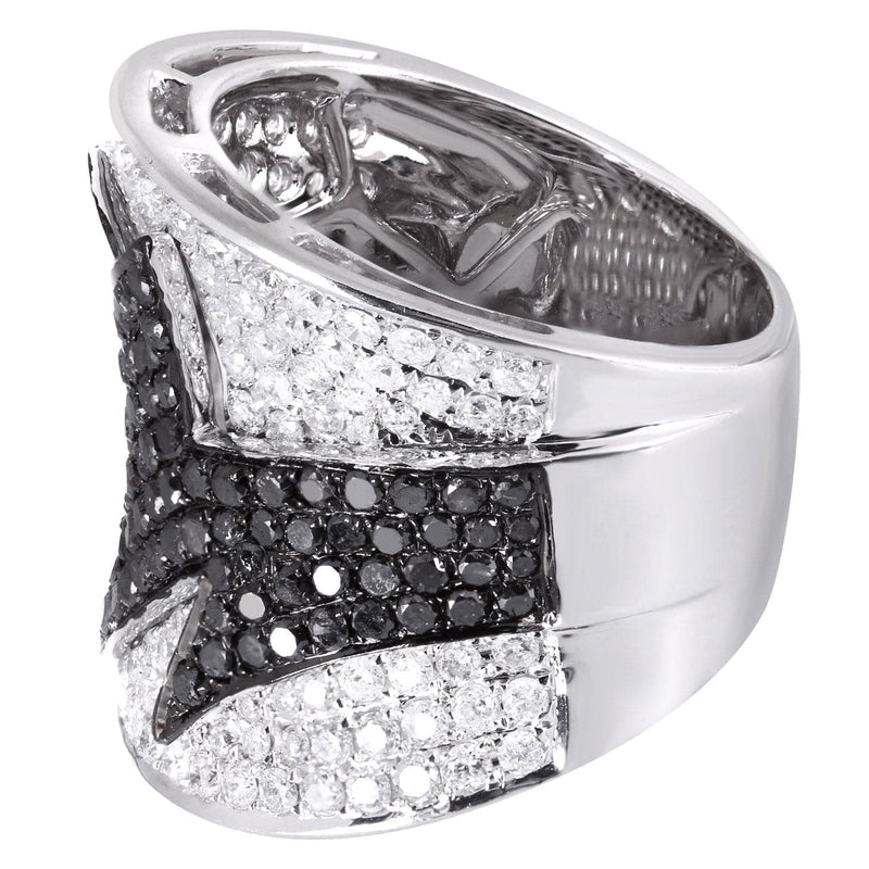 14K Ladies Black Diamond Cocktail Ring | 3.47 Carats | 13.56 Grams