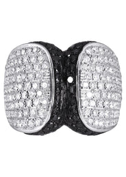 14K Ladies Black Diamond Cocktail Ring | 3.75 Carats | 12.78 Grams