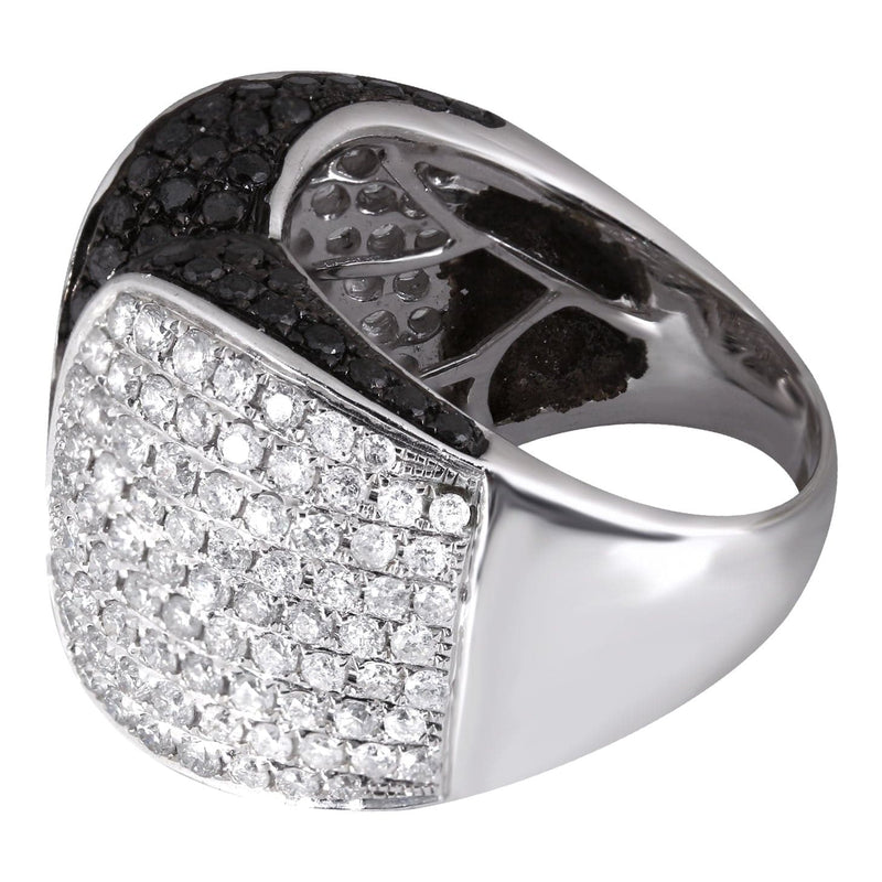 14K Ladies Black Diamond Cocktail Ring | 3.75 Carats | 12.78 Grams