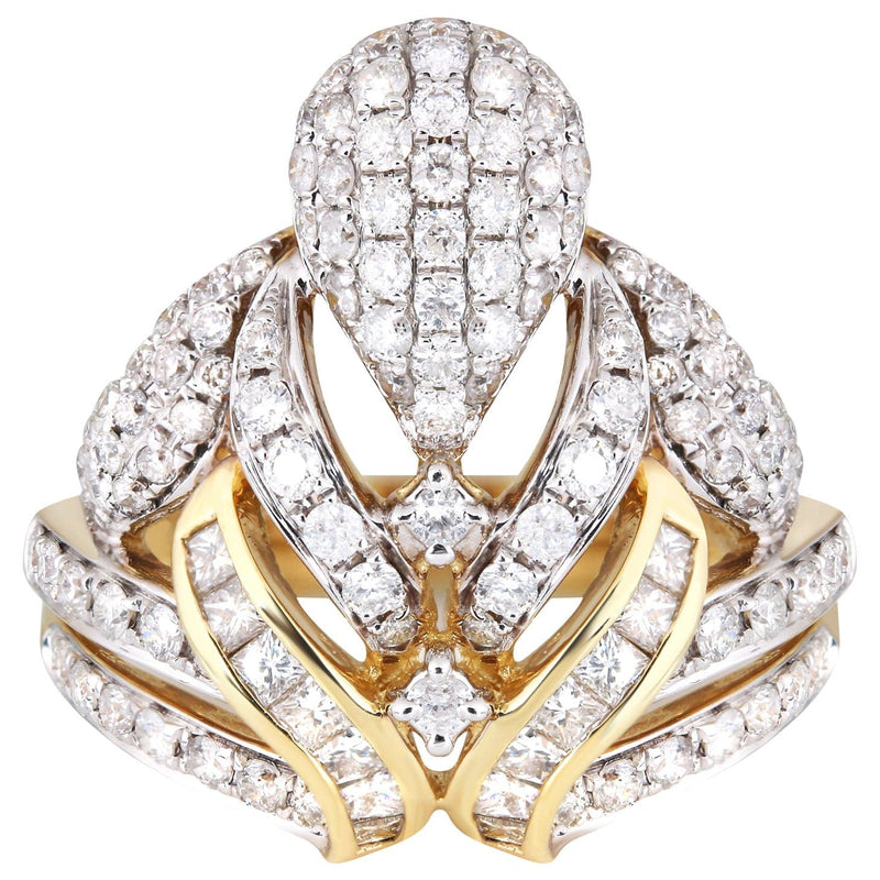 14K Ladies Diamond Cocktail Ring | 2.00 Carats | 6.88 Grams
