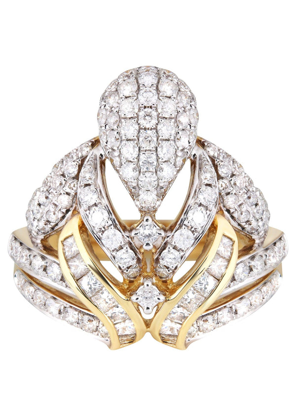 14K Ladies Diamond Cocktail Ring | 2.00 Carats | 6.88 Grams