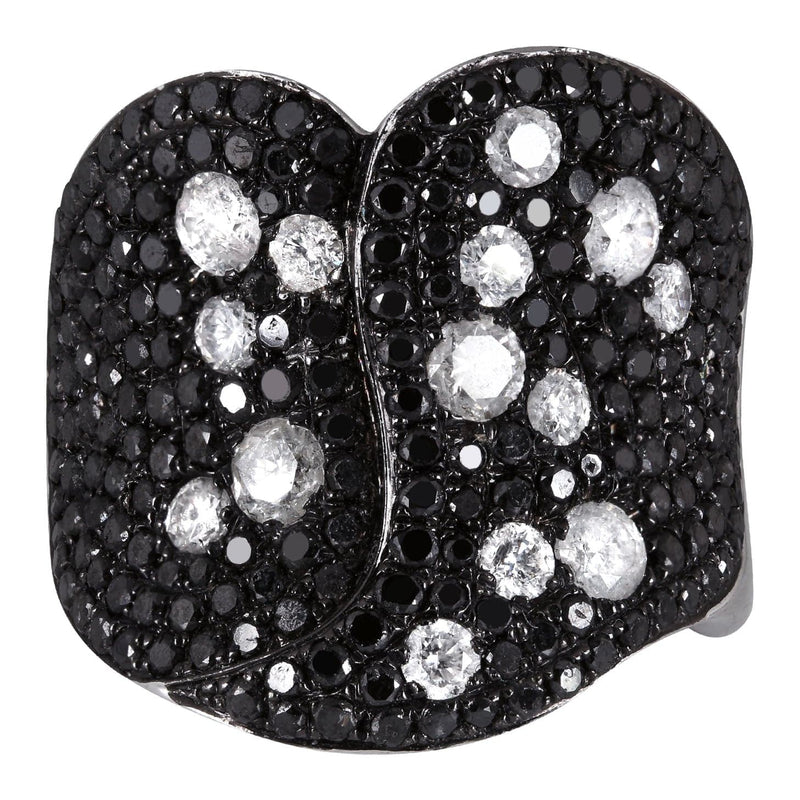 14K Ladies Black Diamond Cocktail Ring | 3.44 Carats | 12.29 Grams