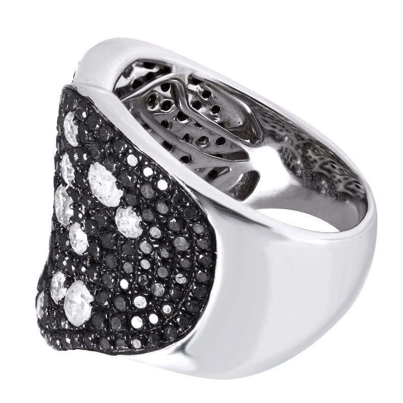 14K Ladies Black Diamond Cocktail Ring | 3.44 Carats | 12.29 Grams