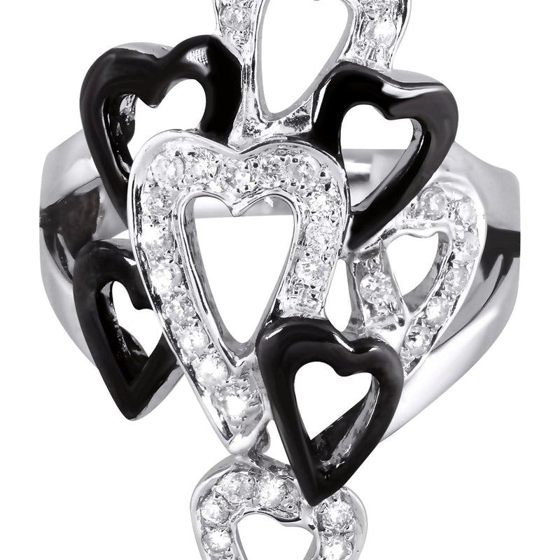 14K Ladies Black Diamond Cocktail Ring | 0.48 Carats | 10.21 Grams