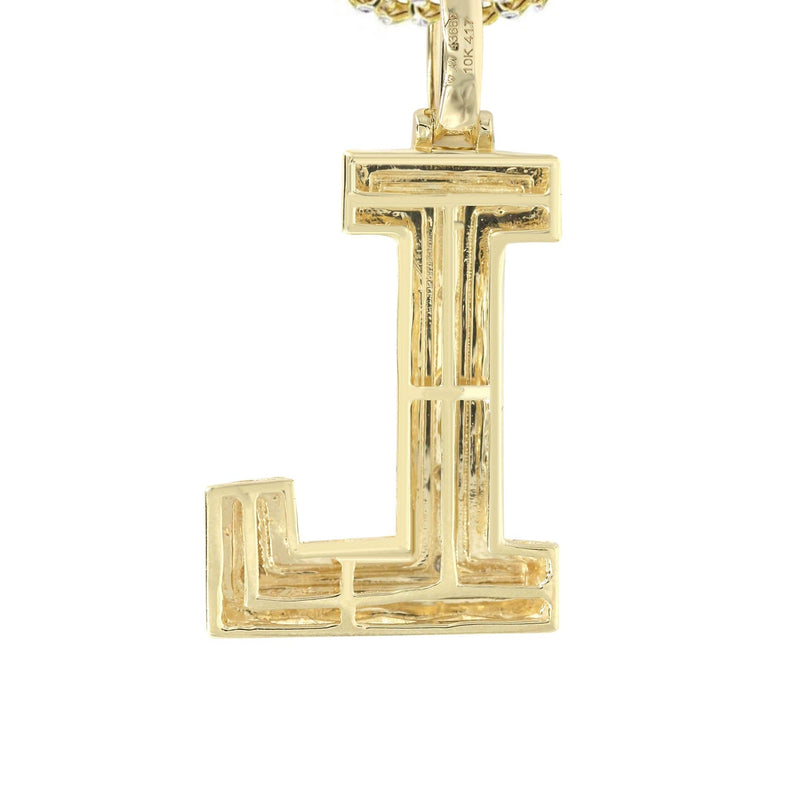 Diamond 10K Yellow Gold Letter "L" Necklace | Appx. 13 Grams