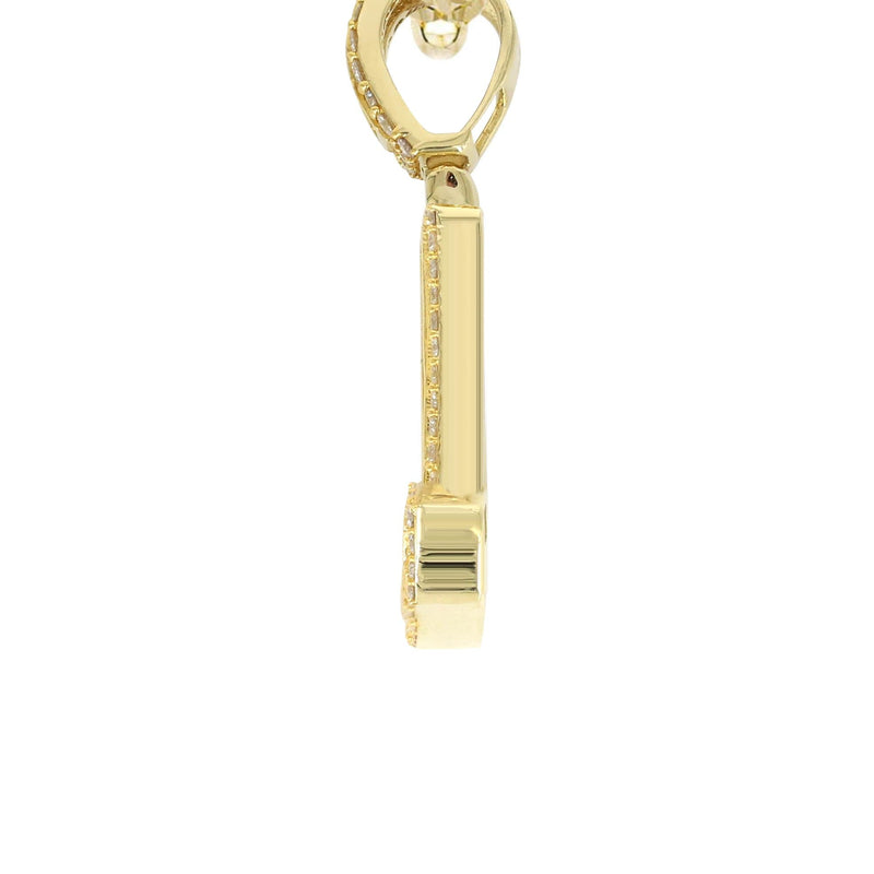 14K Yellow Gold Letter "L" Baguette Diamond Necklace | 1.55 Carats