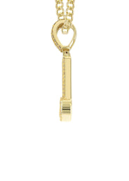 14K Yellow Gold Letter "L" Baguette Diamond Necklace | 1.55 Carats