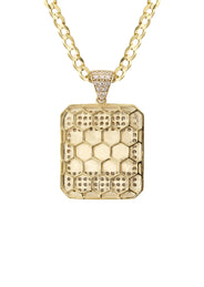 10K Yellow Gold Flag of Texas Necklace | Appx. 5 - 12 Grams