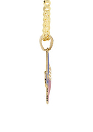 10K Yellow Gold Flag of Texas Necklace | Appx. 2.3 - 9.3 Grams