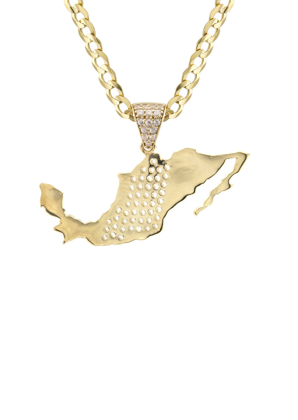 10K Yellow Gold Mexico Necklace | Appx. 2.4 - 9.4 Grams