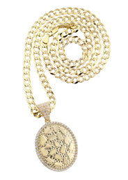 10K Yellow Gold Oval Nugget Necklace | Appx. 3.3 - 17.3 Grams