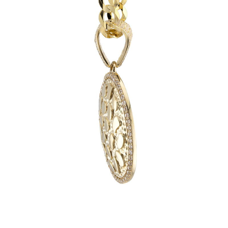 10K Yellow Gold Oval Nugget Necklace | Appx. 3.3 - 17.3 Grams
