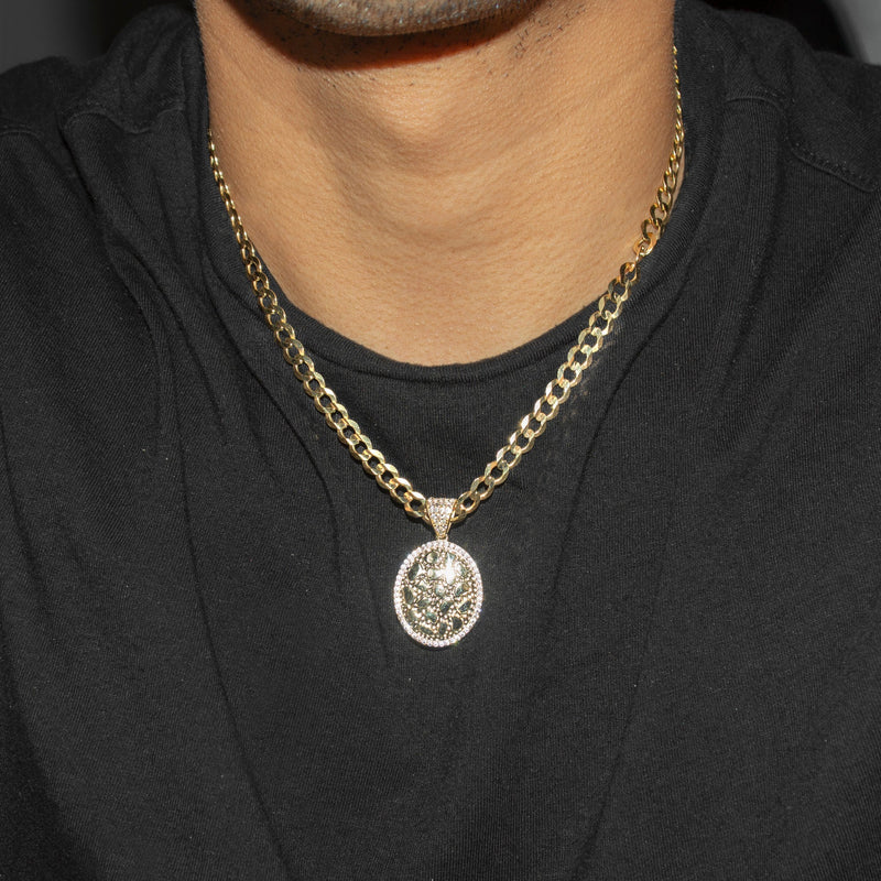 10K Yellow Gold Oval Nugget Necklace | Appx. 3.3 - 17.3 Grams