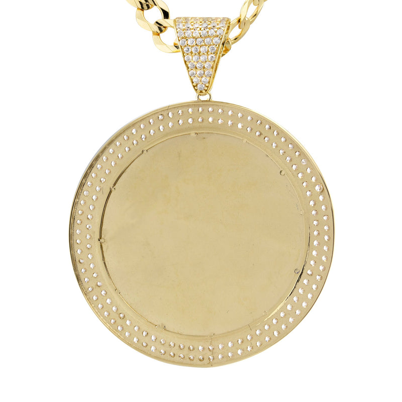 10K Yellow Gold Round Lion Head Necklace | Appx. 7.6 - 21.6 Grams