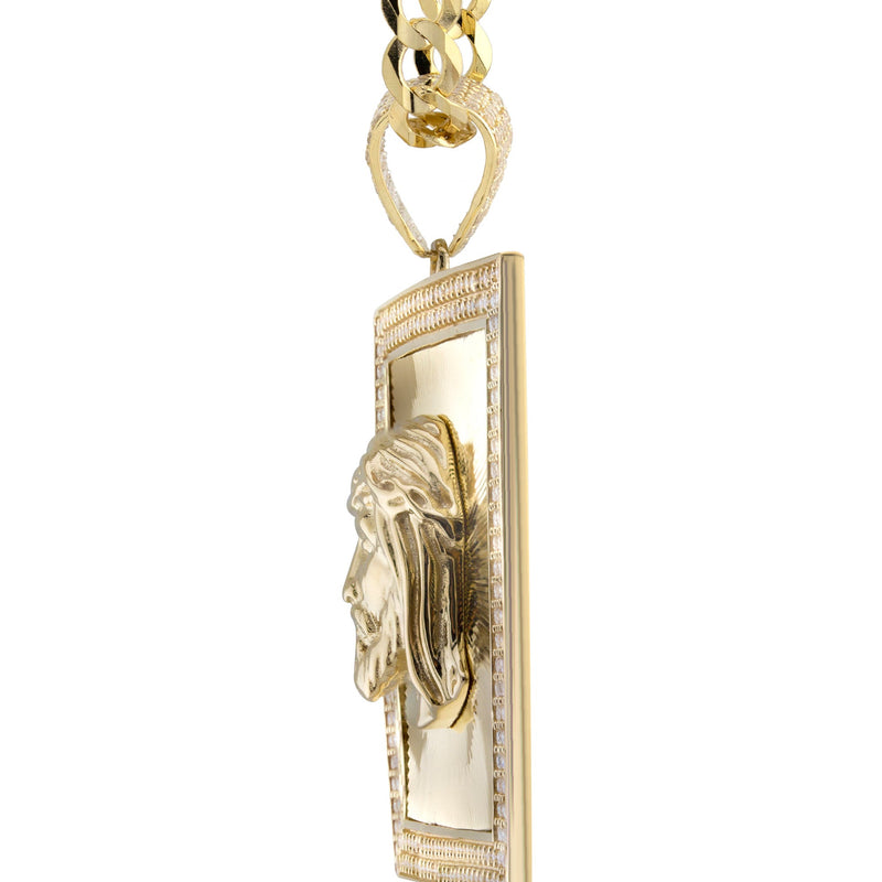 10K Yellow Gold Jesus Head Necklace | Appx. 9 - 23 Grams