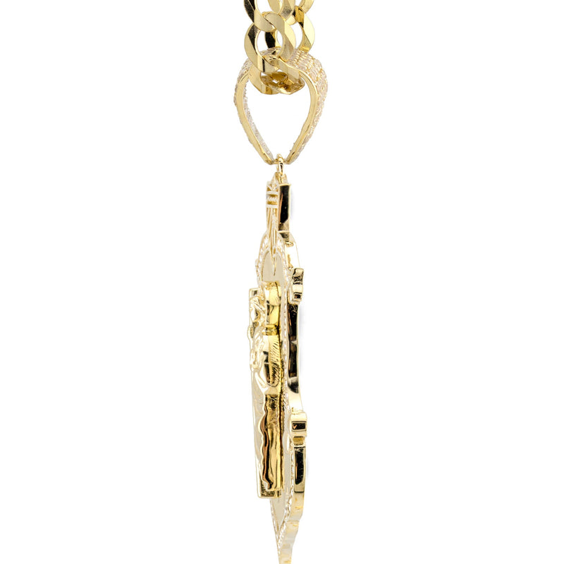 10K Yellow Gold Saint Necklace | Appx. 9 - 23 Grams