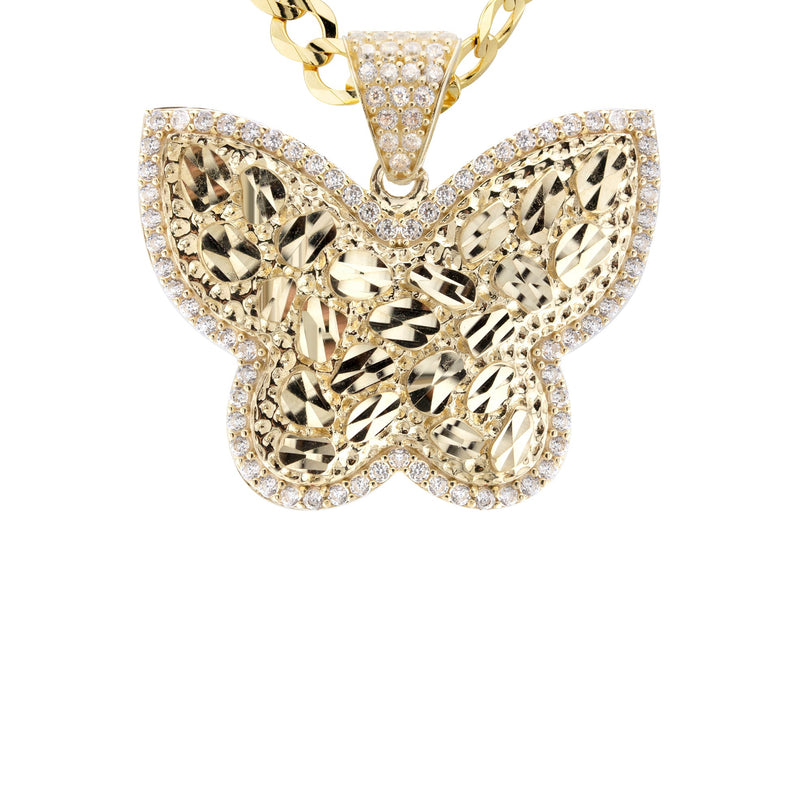 10K Yellow Gold Butterfly Nugget Necklace | Appx. 6 - 20 Grams