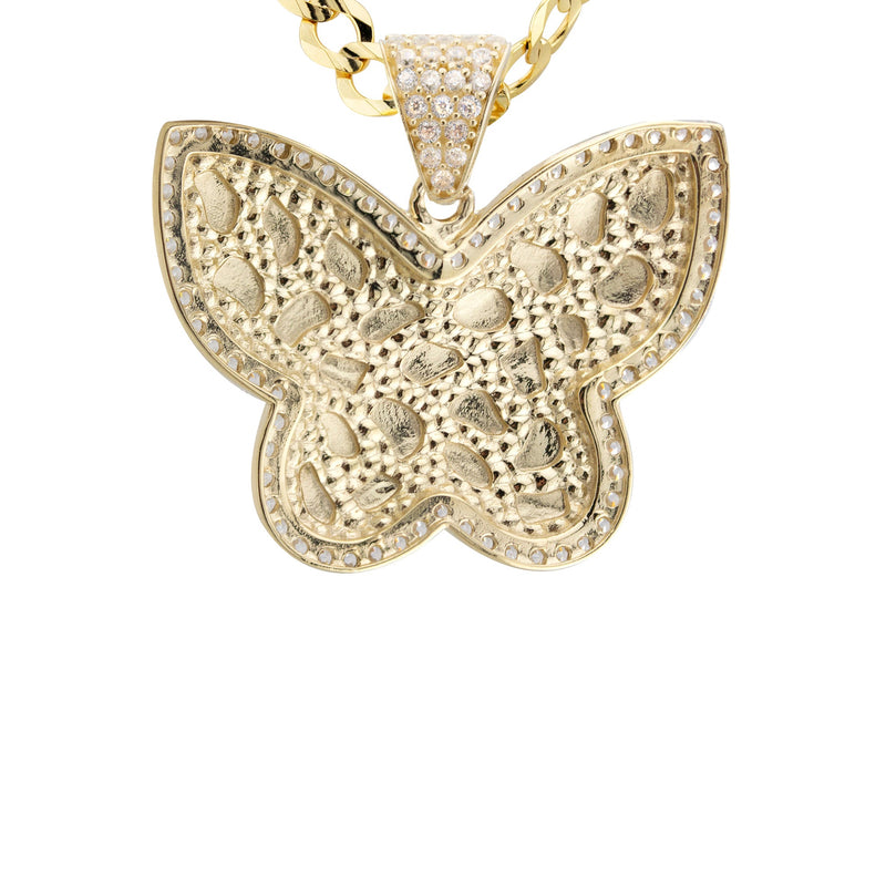 10K Yellow Gold Butterfly Nugget Necklace | Appx. 6 - 20 Grams