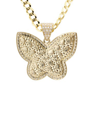 10K Yellow Gold Butterfly Nugget Necklace | Appx. 6 - 20 Grams