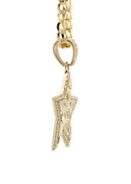 10K Yellow Gold Star Nugget Necklace | Appx. 3.2 - 17.2 Grams