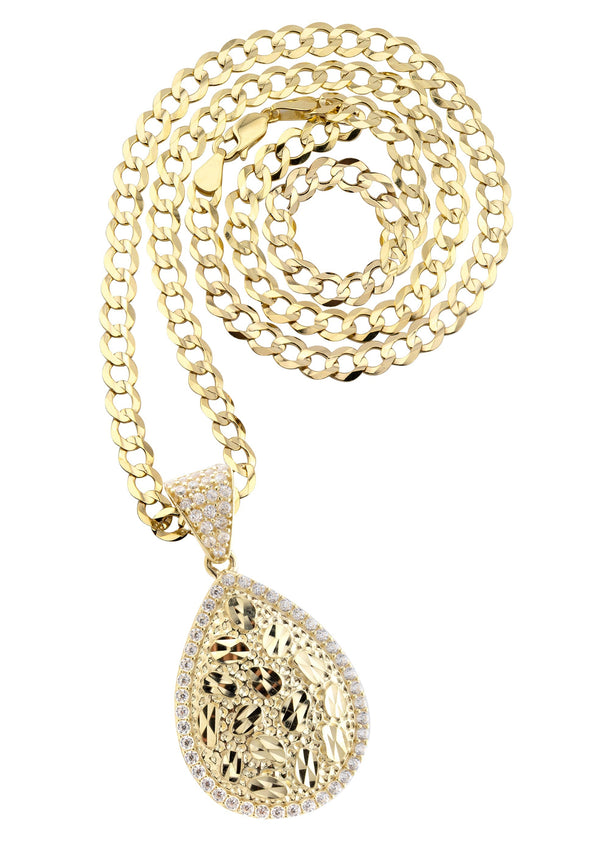 10K Yellow Gold Nugget Necklace | Appx. 3.3 - 17.3 Grams