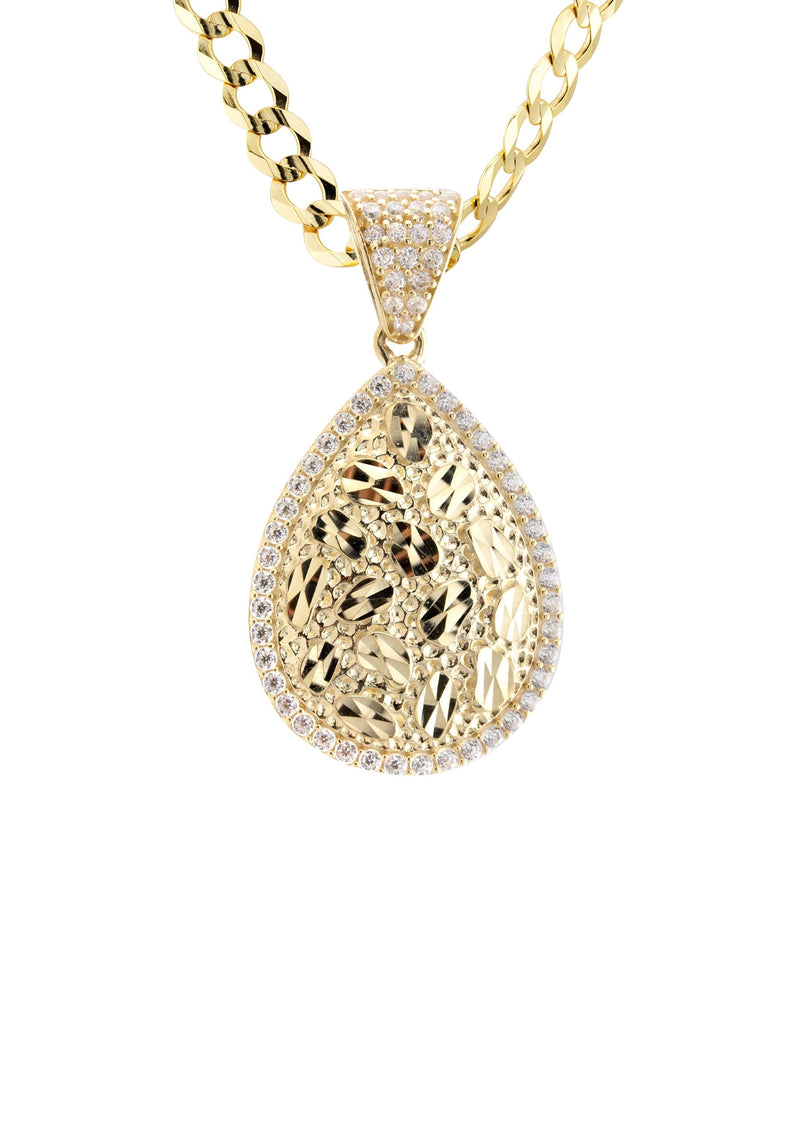 10K Yellow Gold Nugget Necklace | Appx. 3.3 - 17.3 Grams