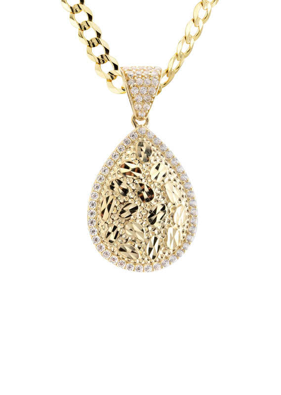 10K Yellow Gold Nugget Necklace | Appx. 3.3 - 17.3 Grams
