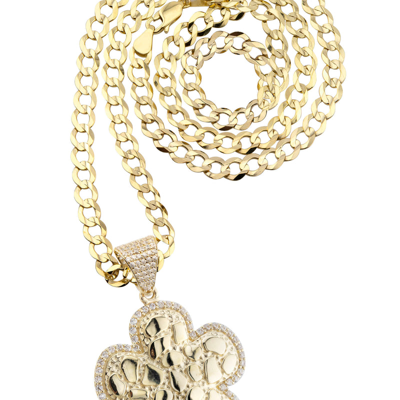 10K Yellow Gold Nugget Necklace | Appx. 4 - 18 Grams