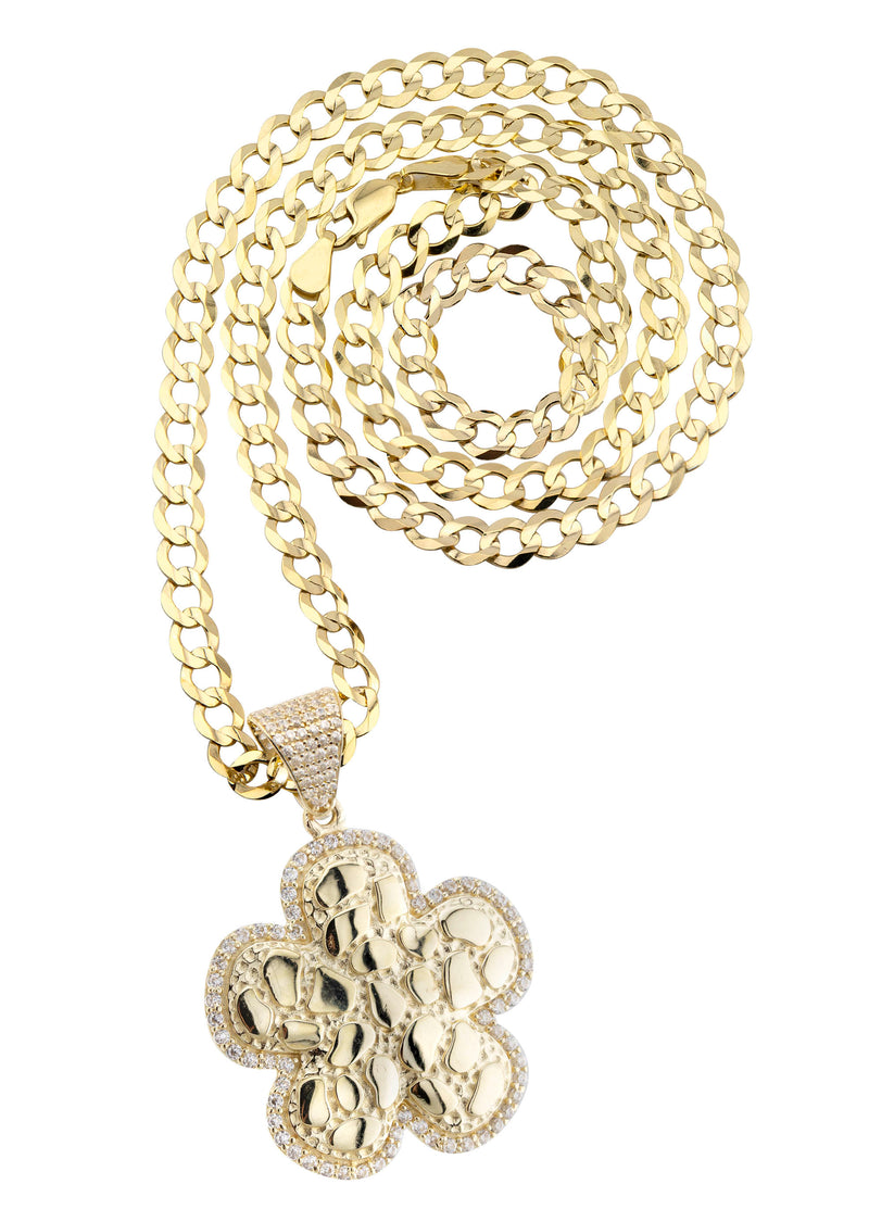 10K Yellow Gold Nugget Necklace | Appx. 4 - 18 Grams