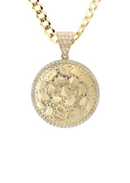 10K Yellow Gold Round Nugget Necklace | Appx. 4.5 - 18.5 Grams