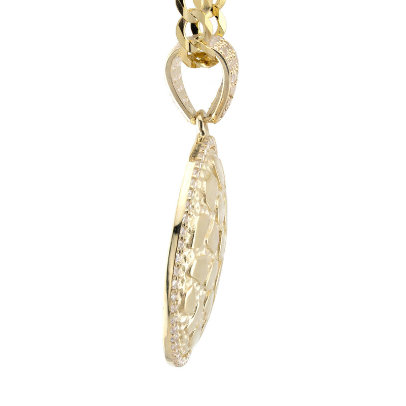 10K Yellow Gold Round Nugget Necklace | Appx. 4.5 - 18.5 Grams
