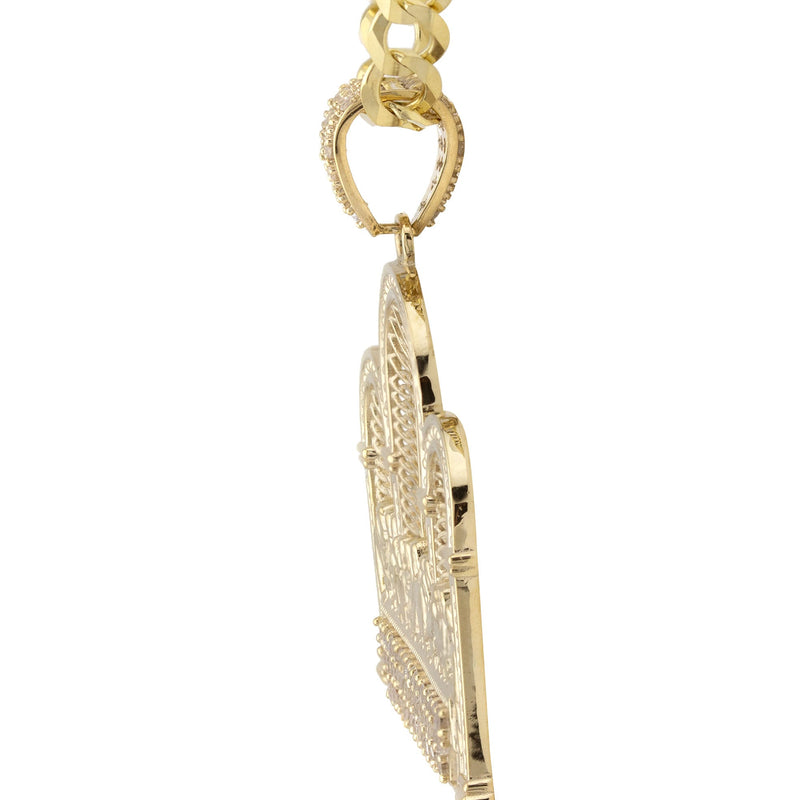 10K Yellow Gold Last Supper Necklace | Small 8 Grams - Large 16 Grams