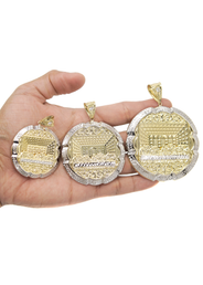 10K Gold Last Supper Pendant | Customizable Size