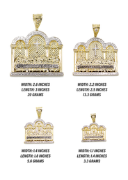 10K Gold Last Supper Pendant | Customizable Size