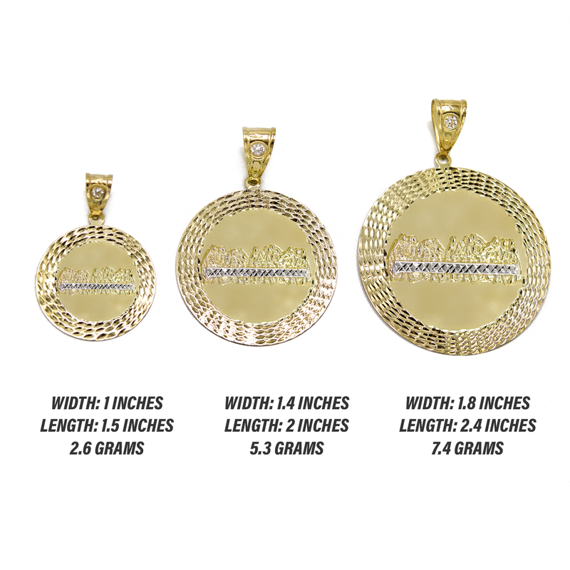 10K Gold Last Supper Pendant | Customizable Size