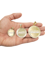 10K Gold Last Supper Pendant | Customizable Size