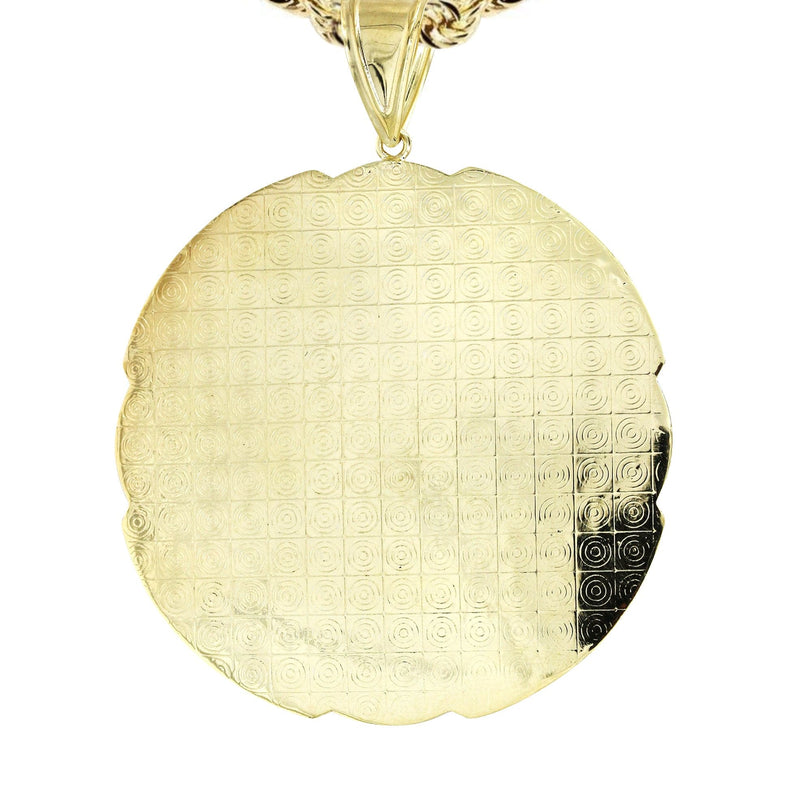 10K Yellow Gold Round Last Supper Necklace | Appx 24 Grams