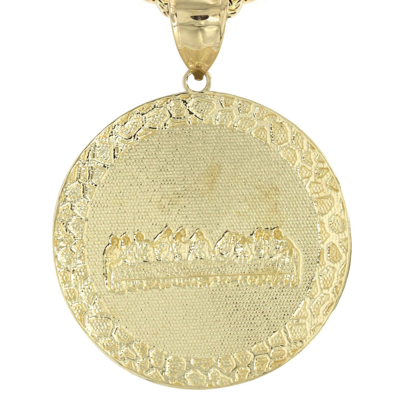 10K Yellow Gold Round Last Supper Necklace | Appx 17.8 Grams
