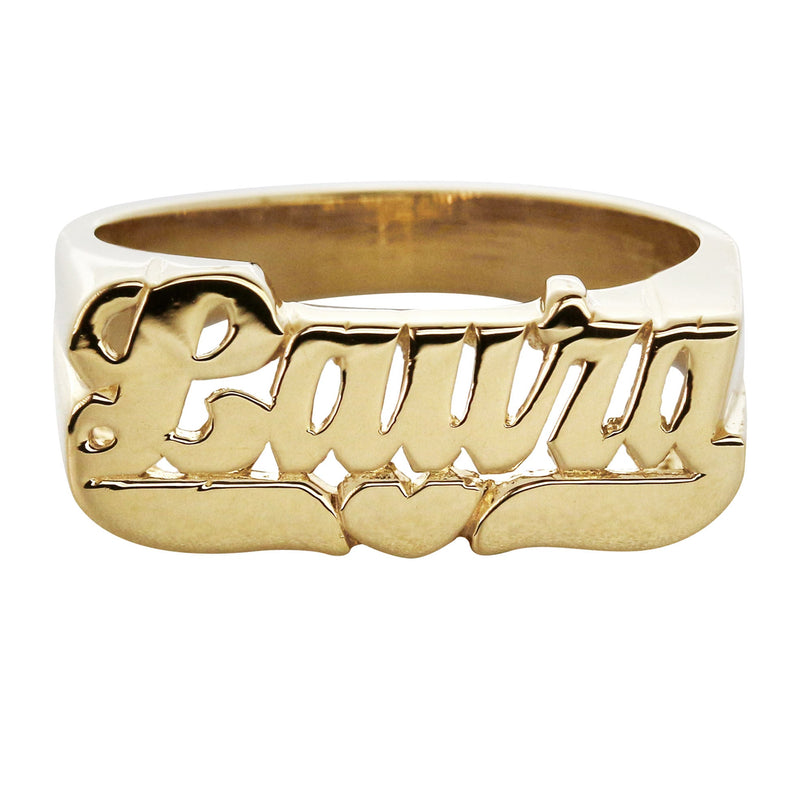 14K Script Gold Name Ring | Appx. 3.8 Grams