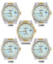 Gold Rolex Datejust Watch 16233 Two Tone for Men | 36Mm | Light Blue Dial | Jubilee Band
