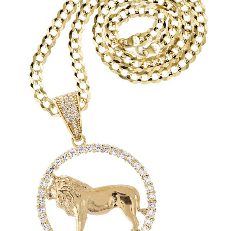 10K Yellow Gold Zodiac Leo Necklace | Appx. 16.8 Grams