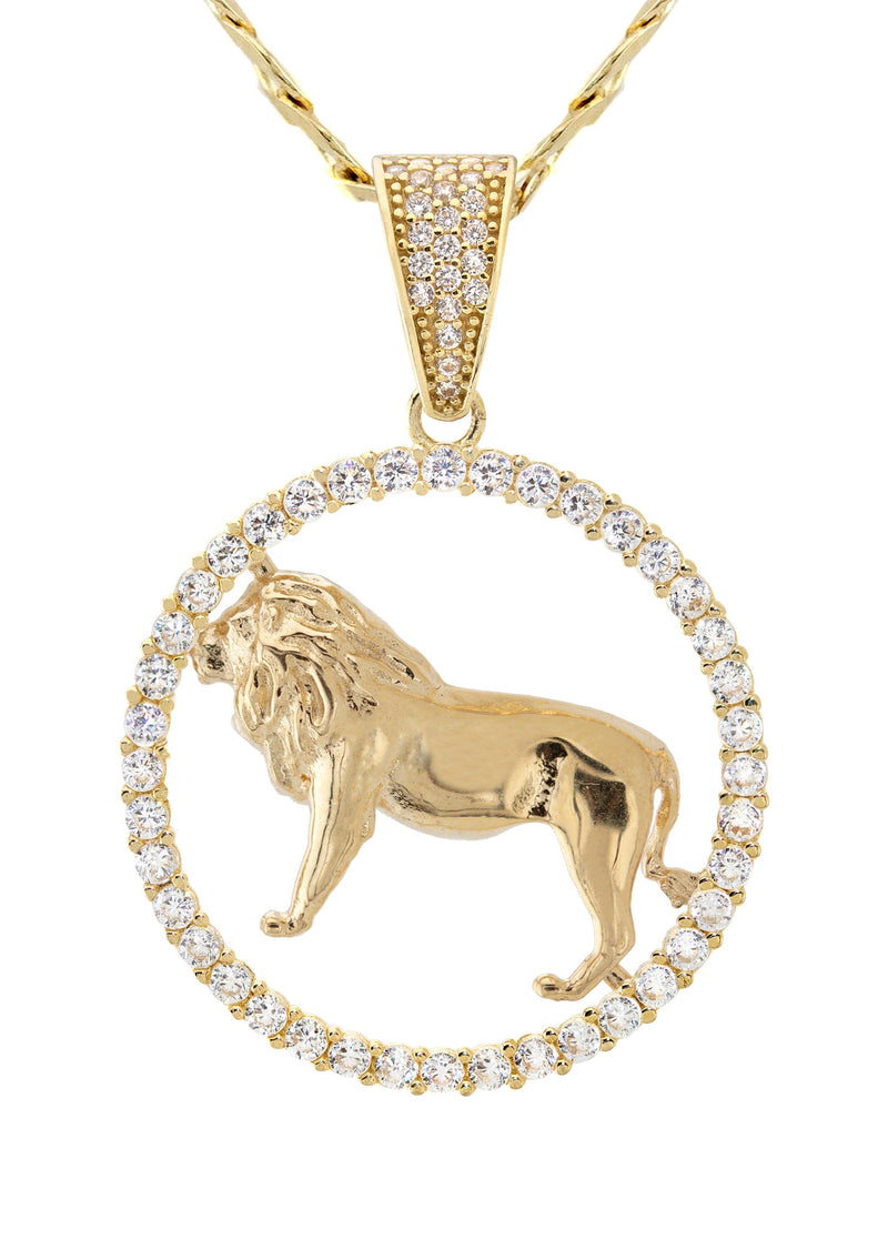 10K Yellow Gold Zodiac Leo Necklace | Appx. 16.8 Grams