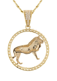 10K Yellow Gold Zodiac Leo Necklace | Appx. 16.8 Grams