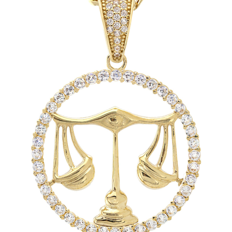 10K Yellow Gold Zodiac Libra Necklace | Appx. 17 Grams