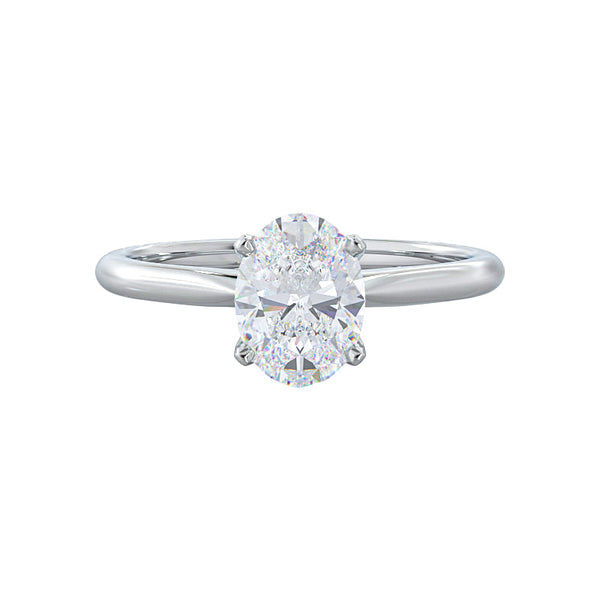 Lily Oval — White Gold, front